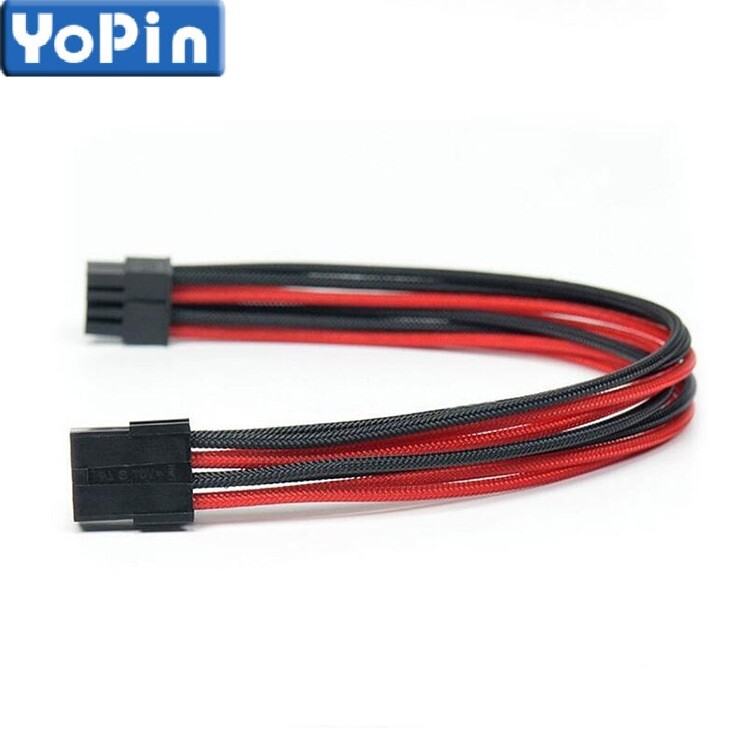 Braided ATX Sleeved Extension Cable for Power Supply 24Pin 6Pin 8Pin 4+4Pin Lot