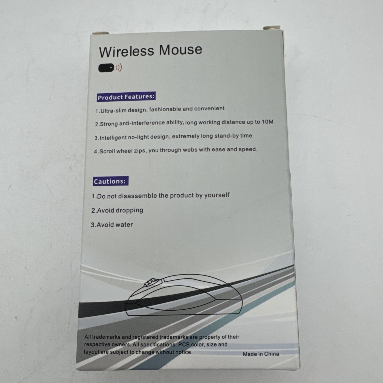 Wireless Mouse Dual-Mode, DM/LT W/USB-C/USB, White NEW