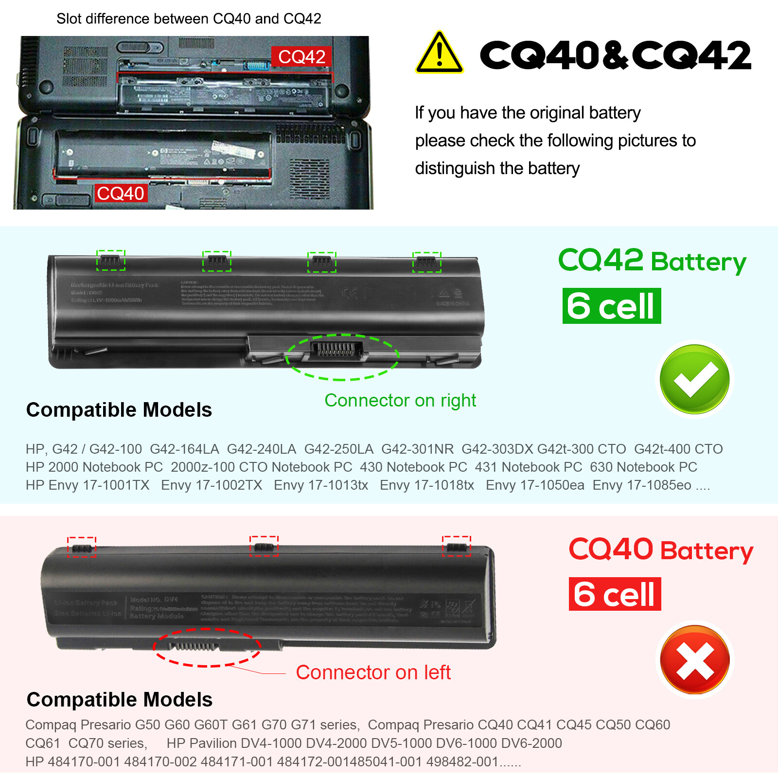 Notebook Battery for HP Pavilion MU06 CQ42 593553-001 593554-001 G6 CQ62 CQ72