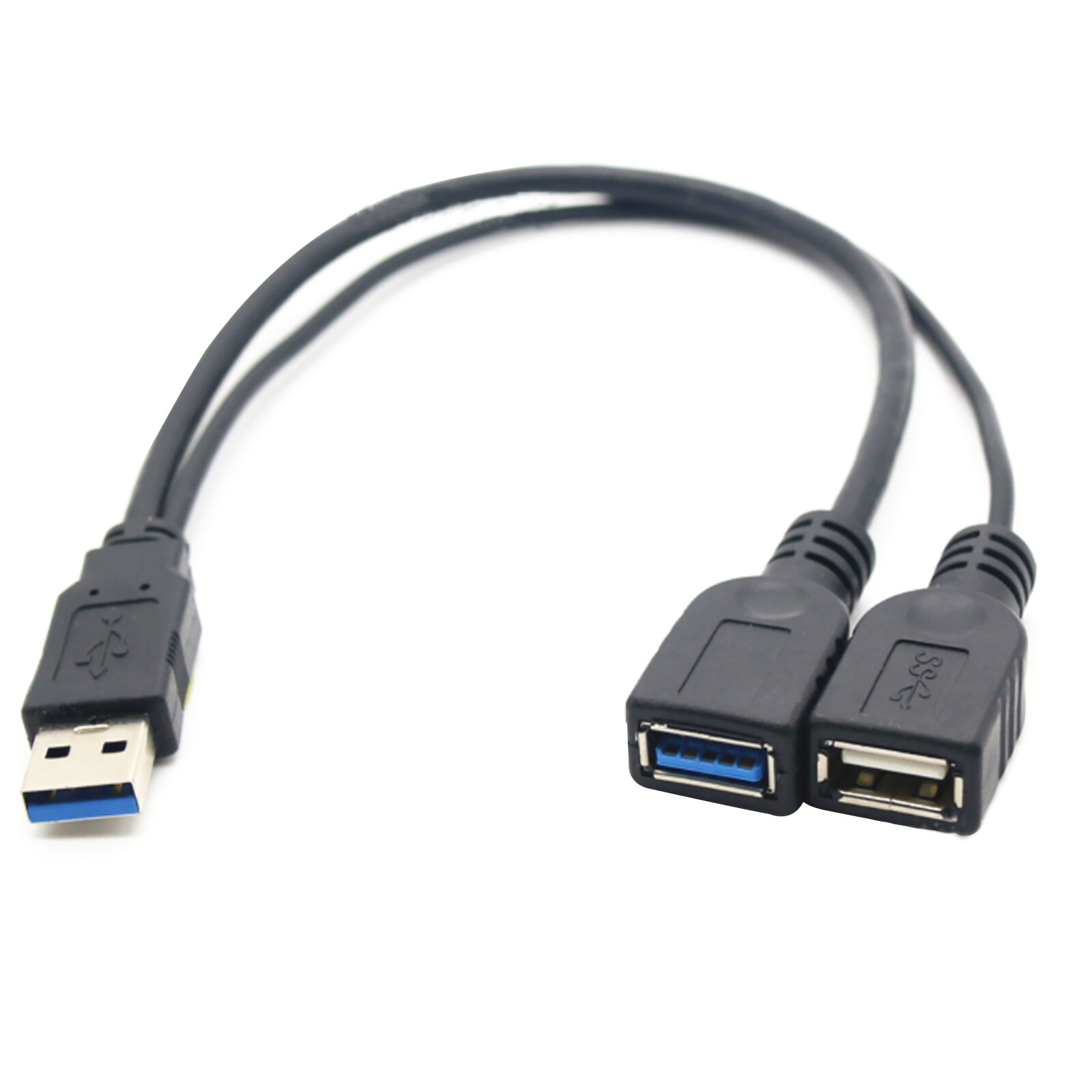 USB 3.0 Male To 2 USB Female Data Hub Power Adapter Y Splitter Charging Cable a