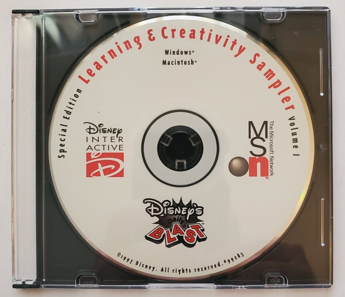 Disney’s Daily Blast Learning & Creativity Sampler Vol 1 PC CD-ROM Disc Only