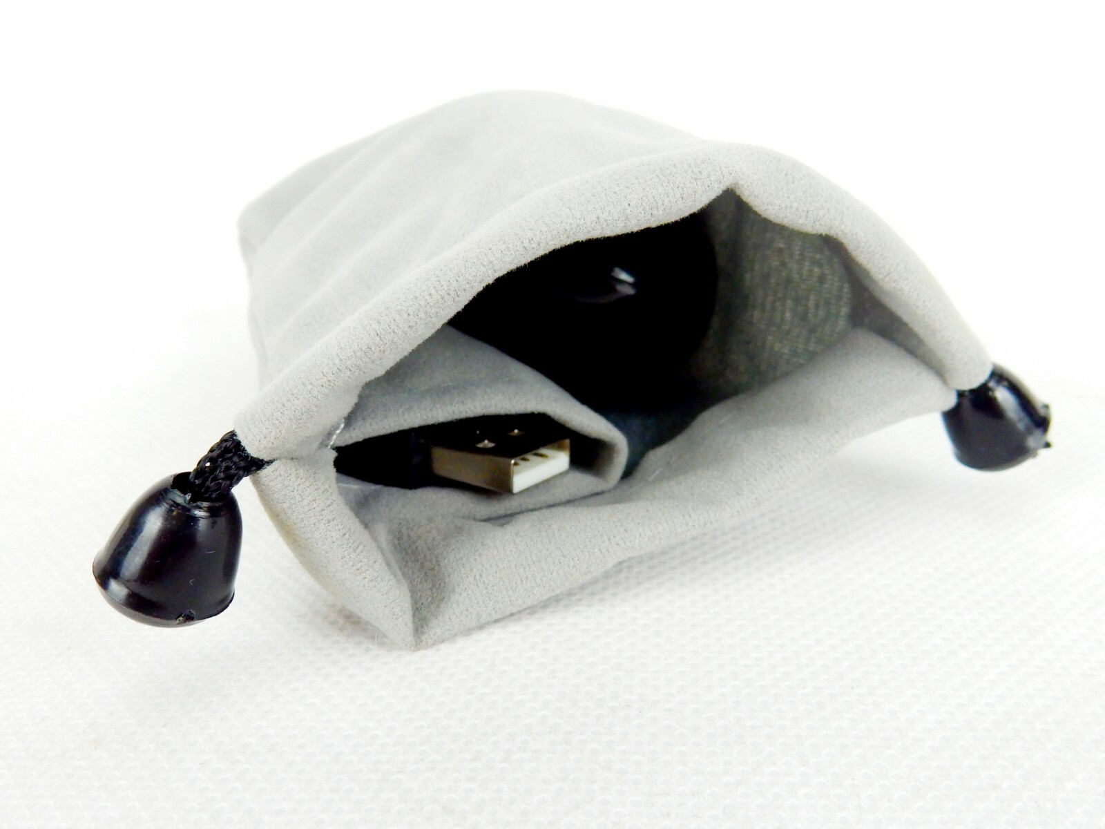 Mini USB Mouse, Retractable Cord, Programmable Button, Black or White, #US1004