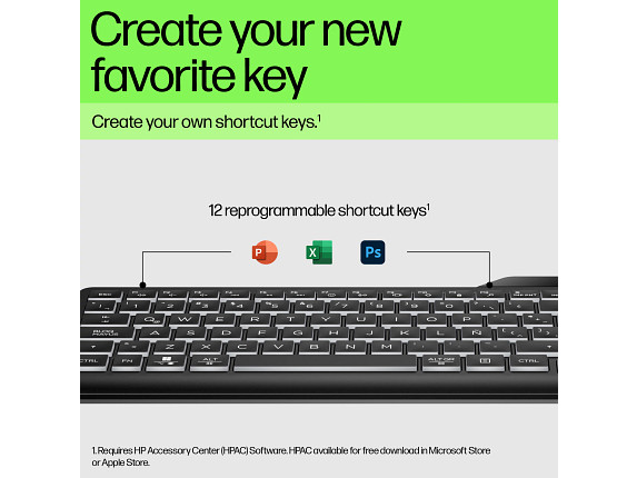 HP 400 Backlit Wired Keyboard