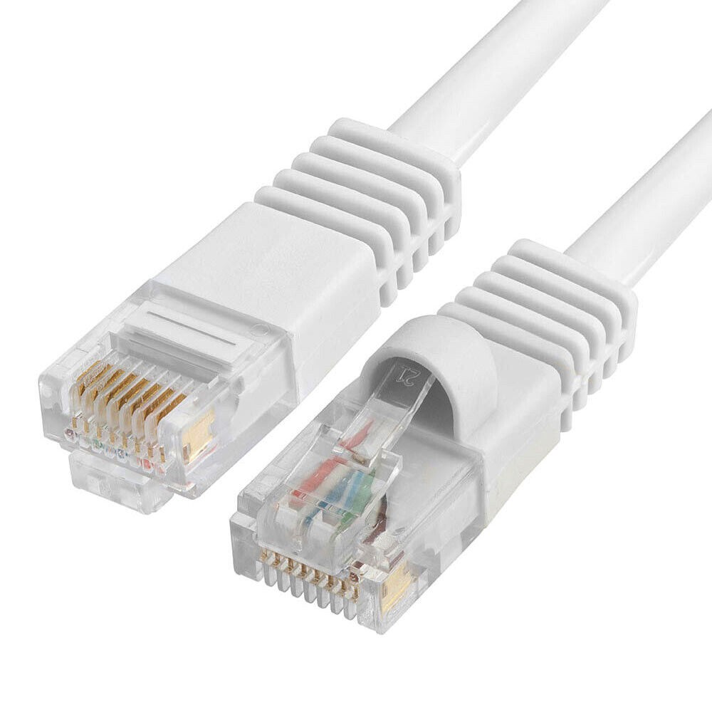 White Cat5e Cable Ethernet Cat5 Patch Cord Internet LAN Network Wire LOT