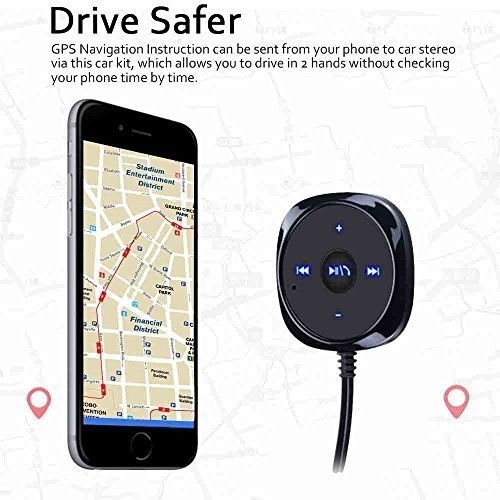 Bluetooth Wireless Music Audio Receiver Adapter To Car Aux In FM Speaker iPhone