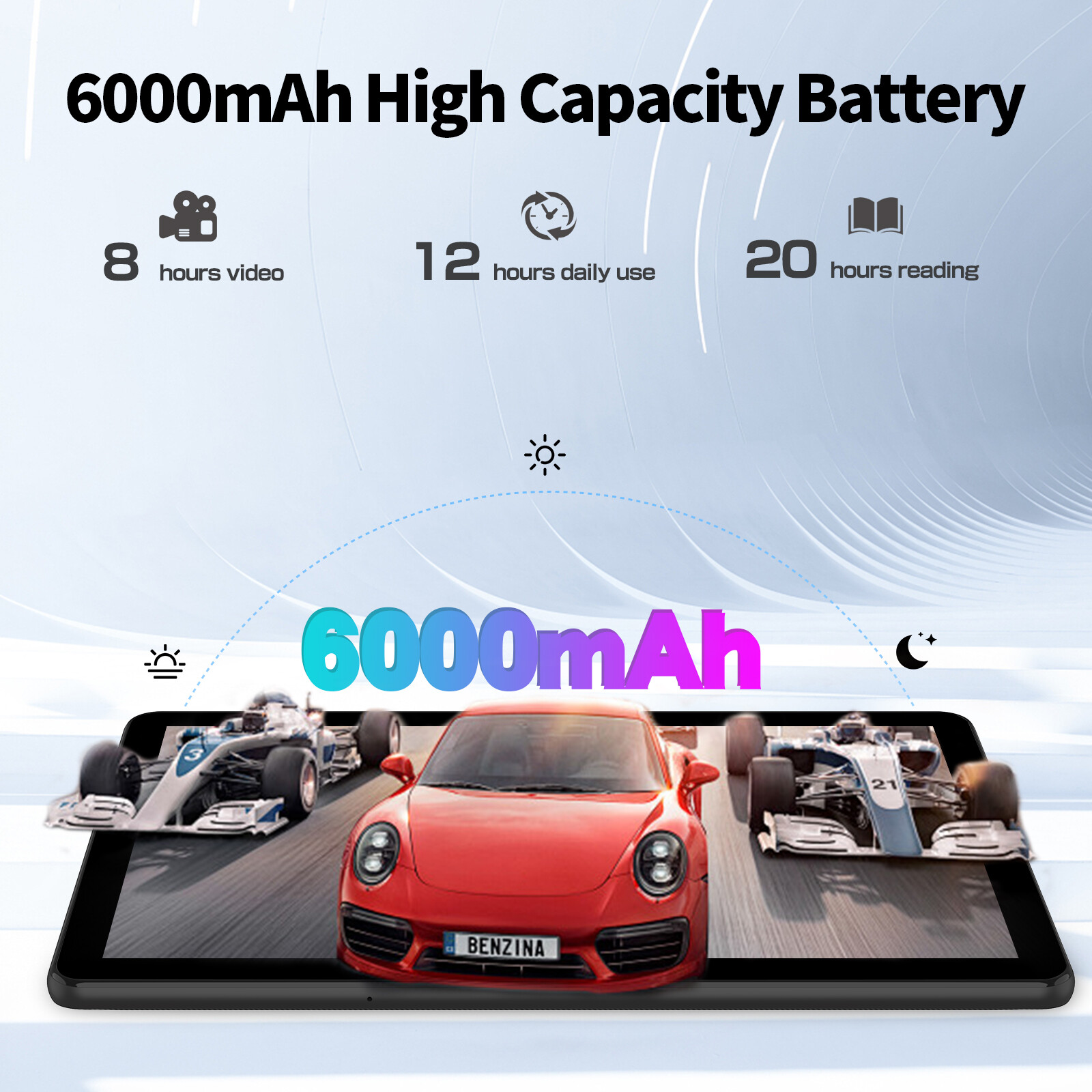 10 inch Tablet, Android 13 Tablet, 5G WiFi6, 4GB RAM(+4GB Expand), Gray Color