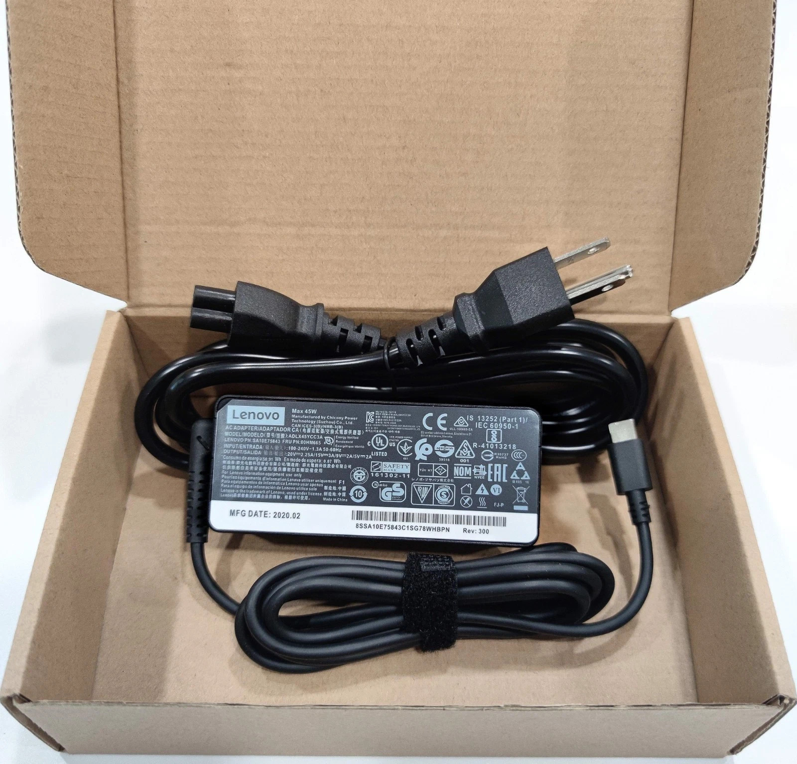 Genuine 45W USB-C Charger AC Adapter For Lenovo Chromebook 100e 300e 500e c330