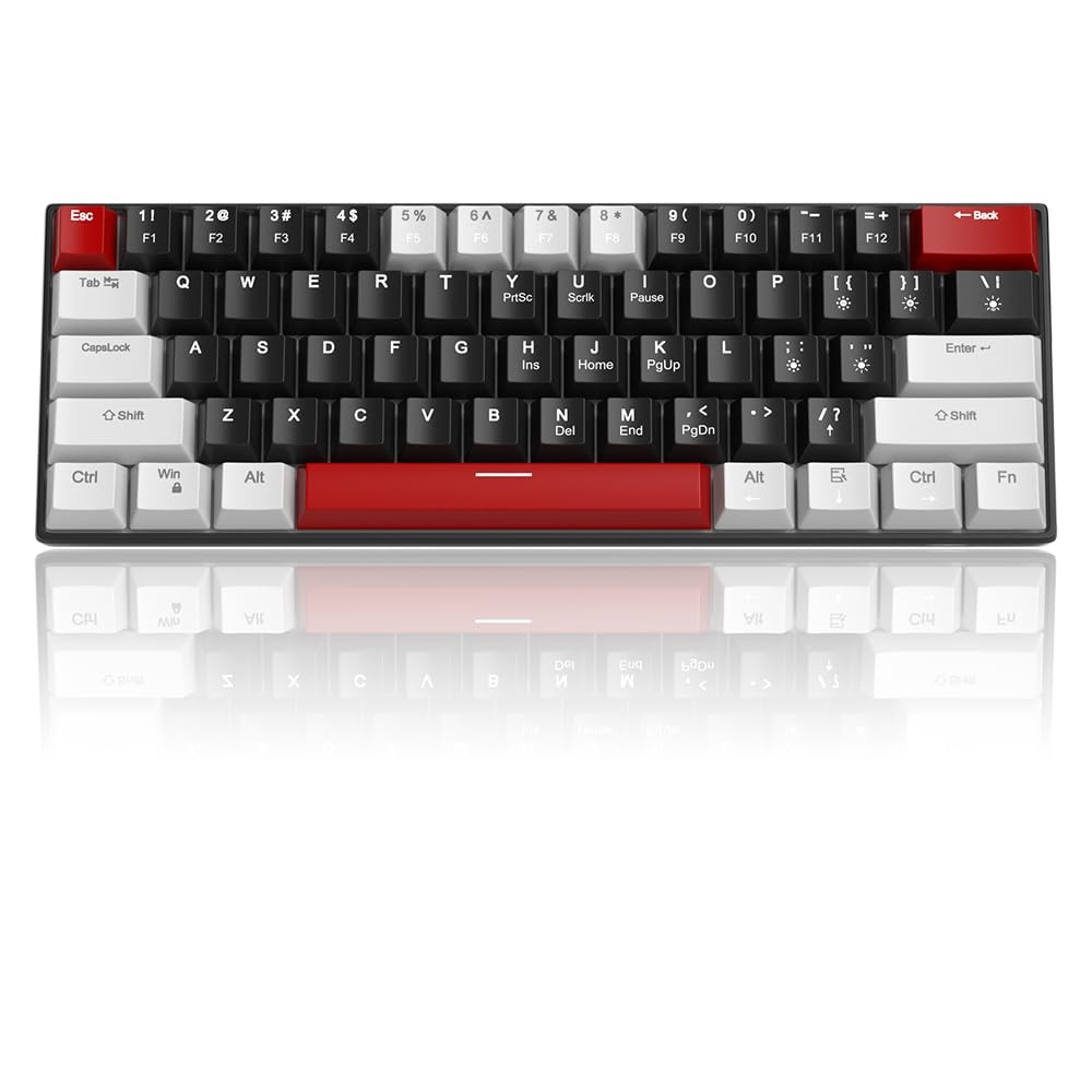 60% Mechanical Gaming Keyboard,Mixed Color Keycaps Gaming Keyboard with Linea…