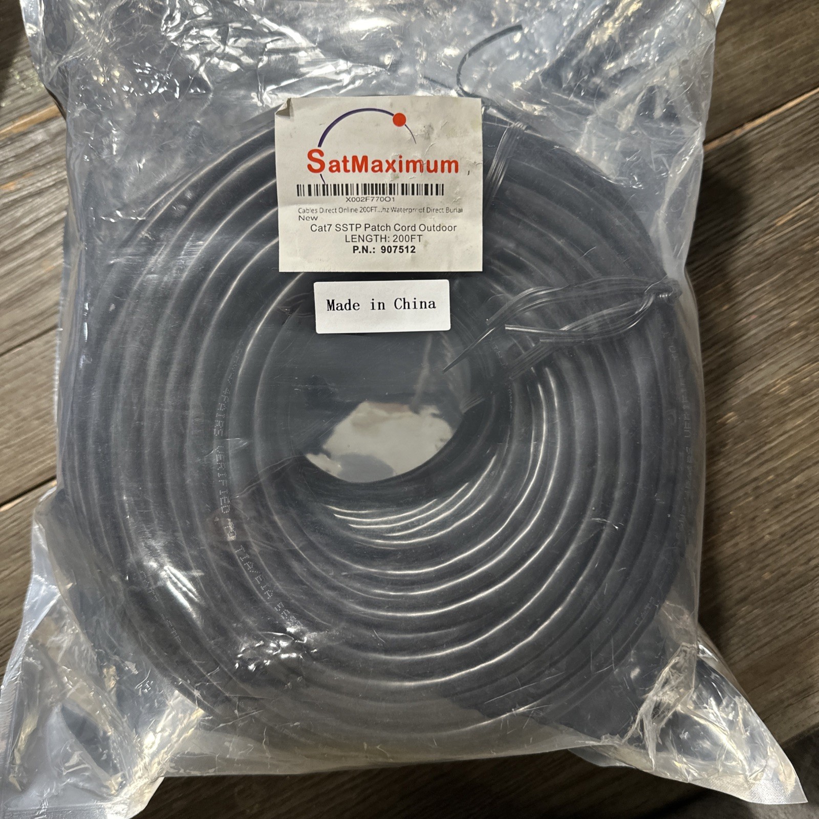CAT7 Outdoor Waterproof Cable Direct Burial Copper UV Resistant 200FT