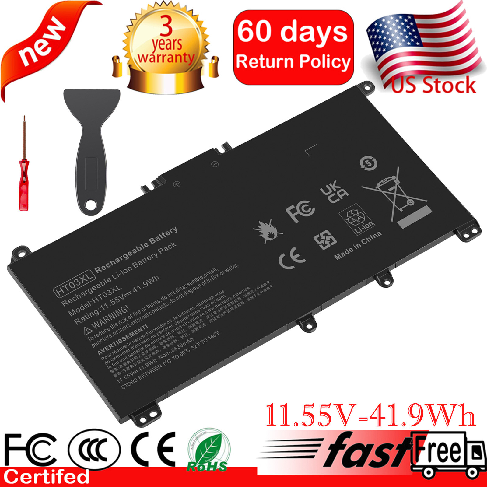 41.9Wh Battery For HP Pavilion 14-CE0034TX 15-CS0053CL 15-DW0033NR 15-DA0014DX