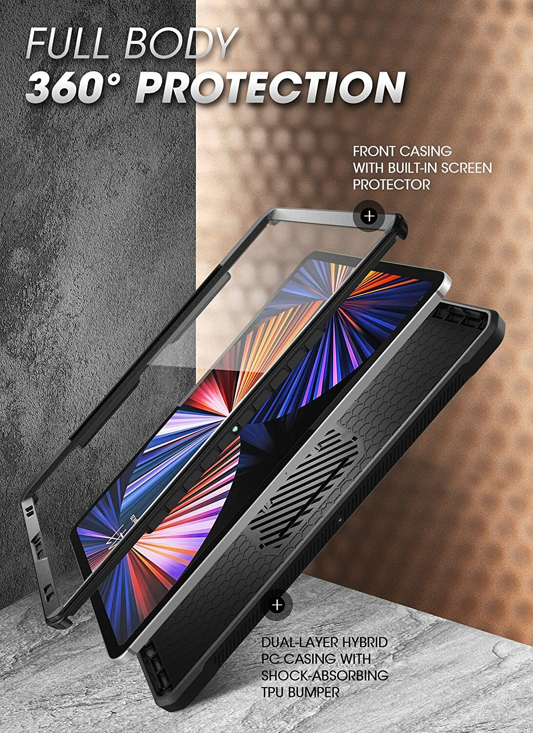 SUPCASE for iPad Pro 11″ 2021 2020 Case with Screen Cover with Rugged Kickstand