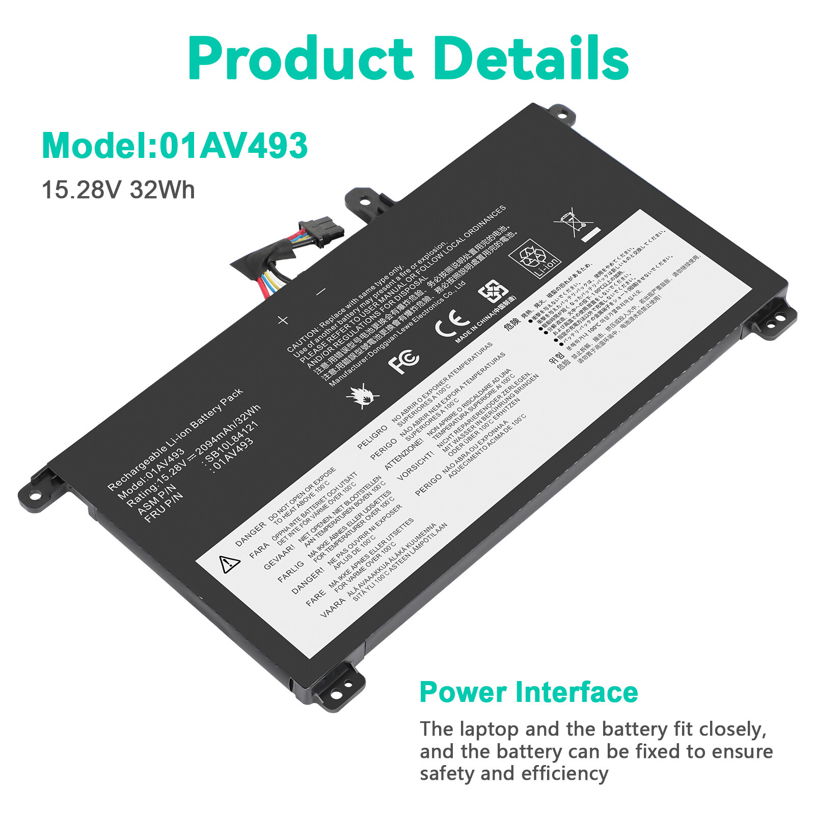 ✅Internal Battery 01AV493 For Lenovo ThinkPad T570 T580 P51S P52S 00UR891 NEW