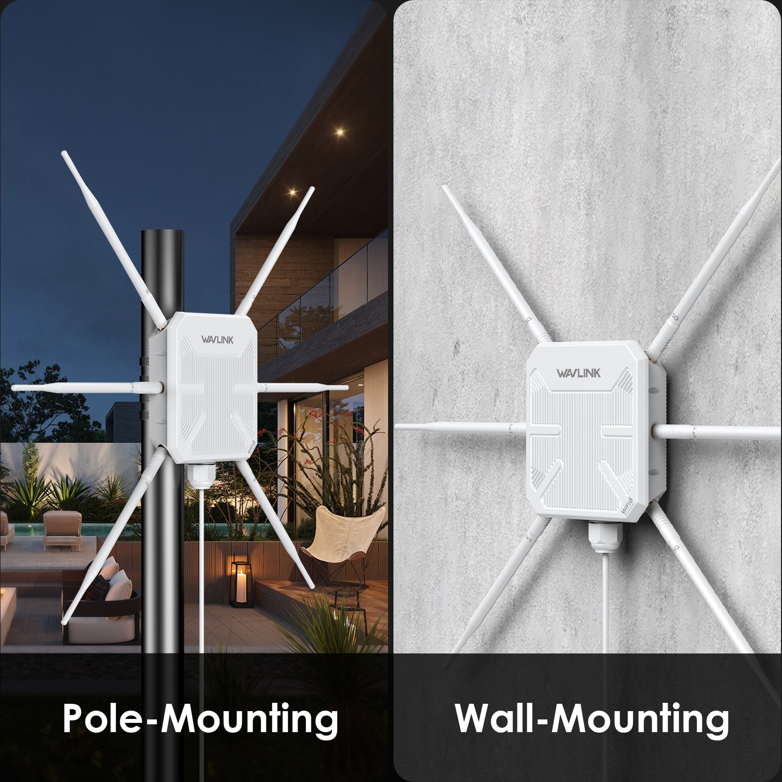 WAVLINK WiFi7 BE5100 WiFi6 AX3000 Outdoor WIFI Extender Wireless Outside Router