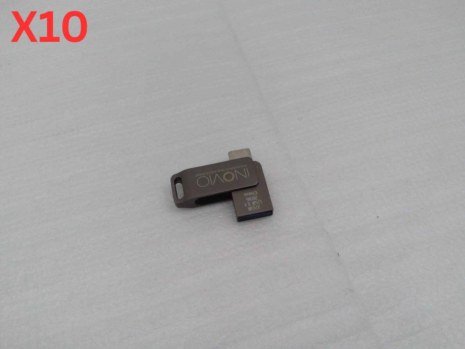 Lot of 10 INOVIO 32GB USB 3.0 & Type-C Flash Drive Dual Port Sticks C3-U3.1D2