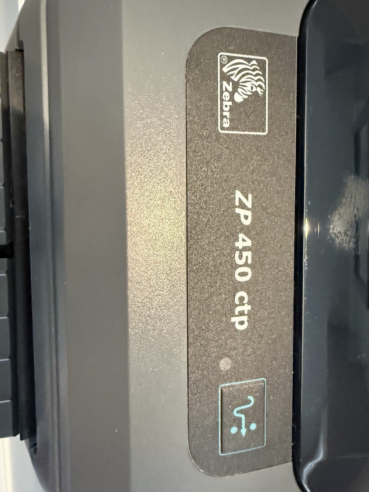 Zebra ZP 450 CTP Thermal Barcode Label Printer In Excellent Condition