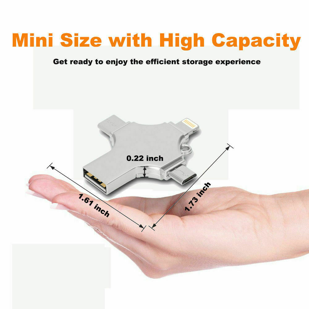 USB 3.0 Flash Drive 128GB Type C Memory Photo Stick for iPhone Android iPad Lot