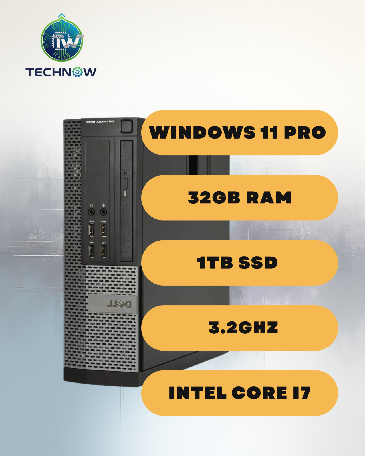 Dell OptiPlex 7010 SSF Desktop Computer Core i7 32GB Ram 1TB SSD WiFi Windows 11