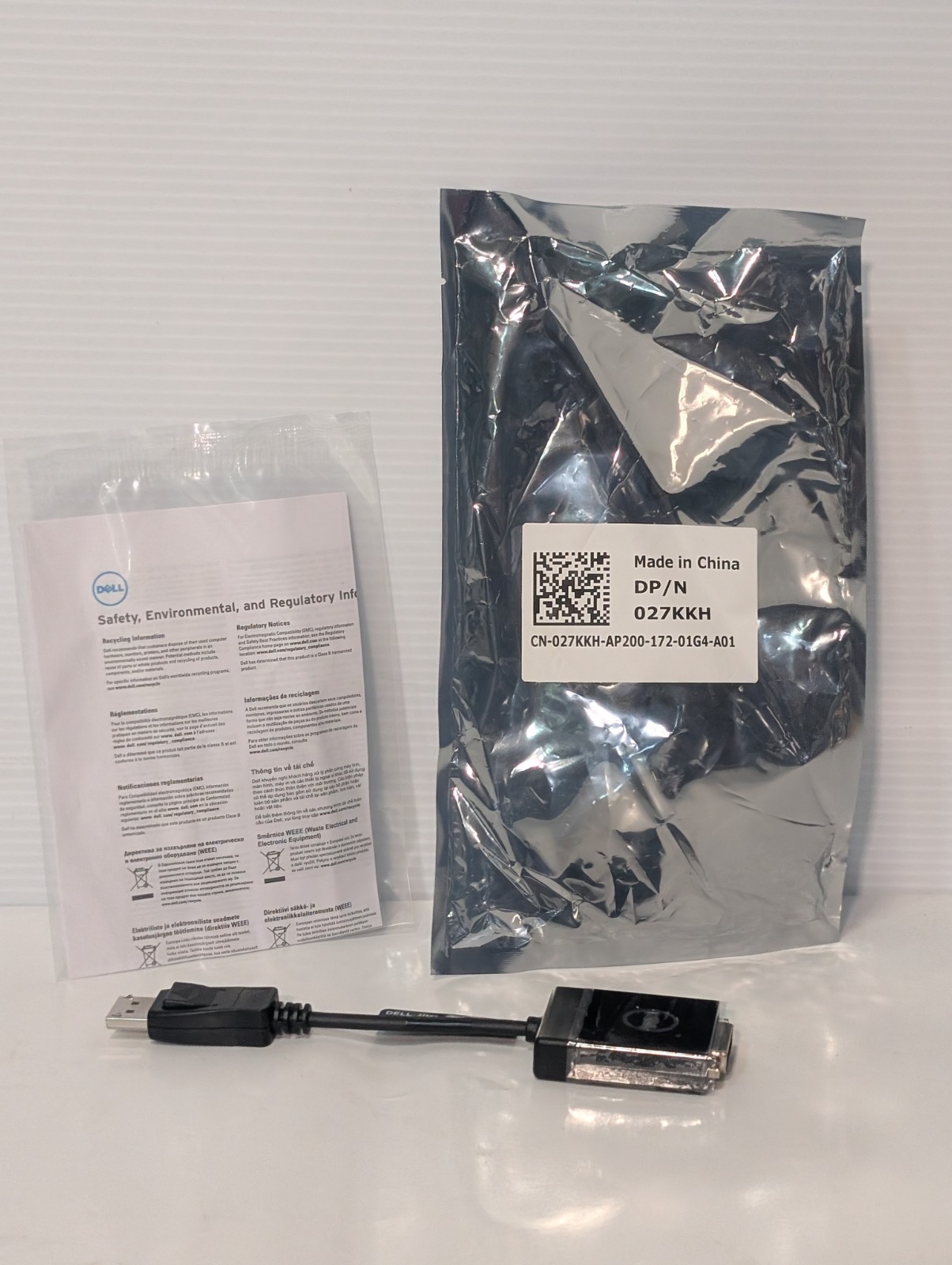 Lot of 4 Dell Adapter  Converter Dongles, (Qty 2) 857GH and (Qty 2) 027KKH