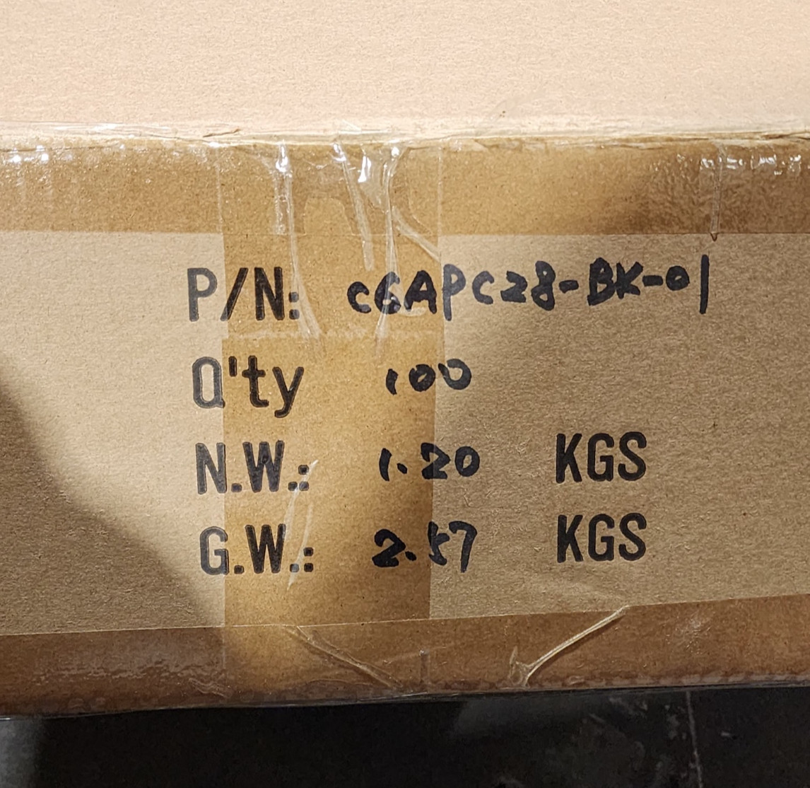 100 Pack 1ft White Black Box Slim-Net Cat 6A Patch Cable 28AWG UTP Snagless