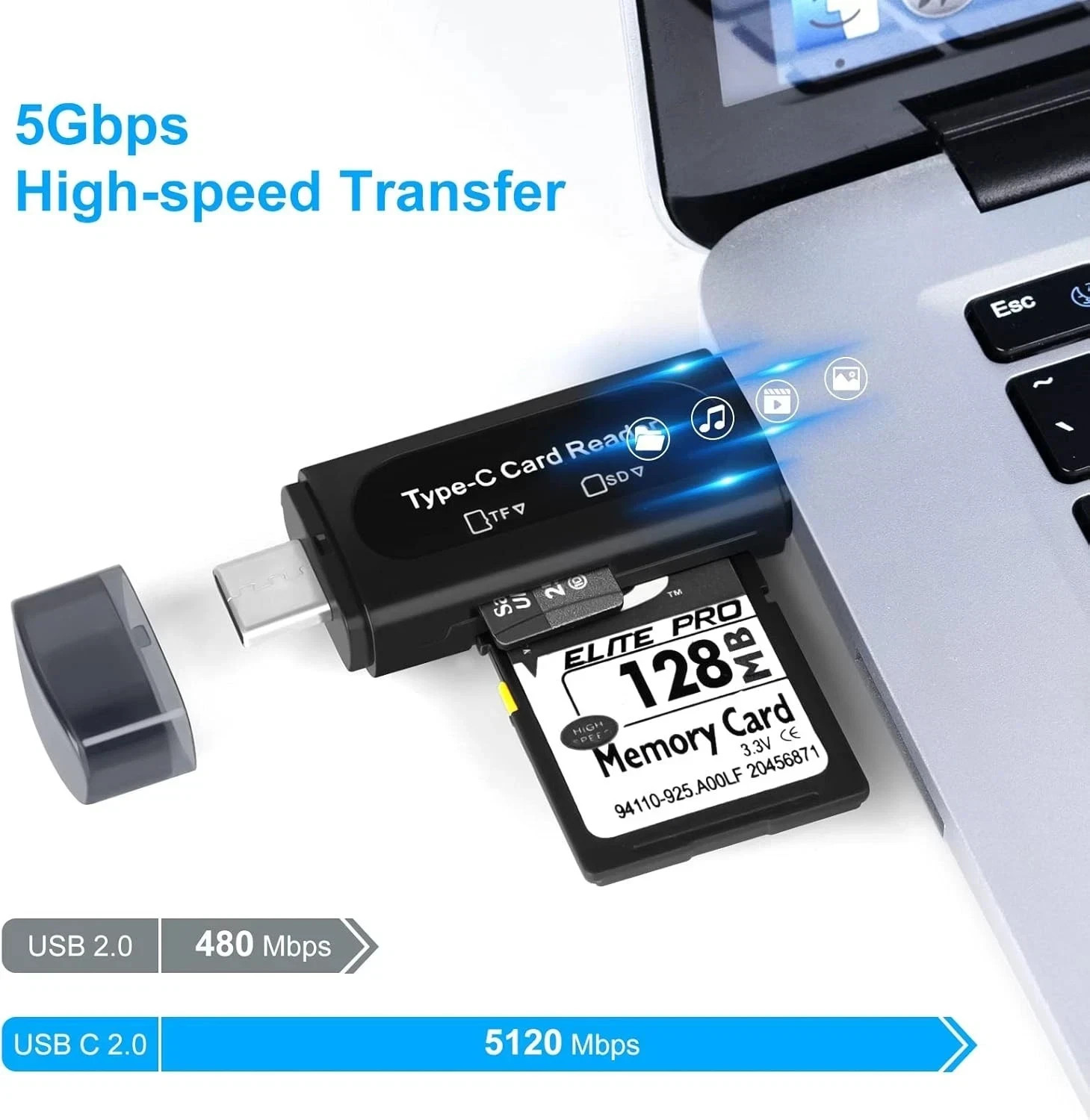 Card Reader USB 3.0 To SD Micro TF Memory Card Adapter PC Laptop Accessories Lot