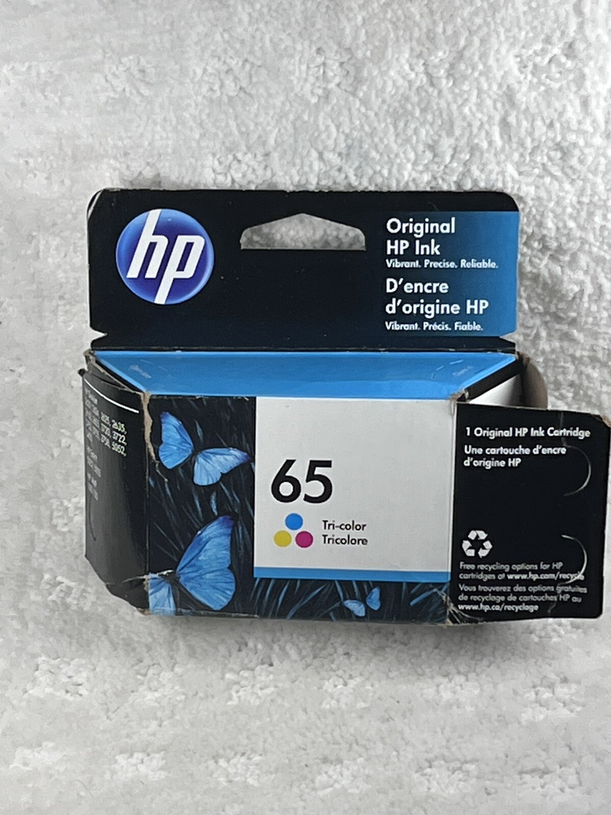 HP N9K01AN 65 Ink Cartridge – Tri-Color – Malaysia Sep 2021 Exp New, see desc.
