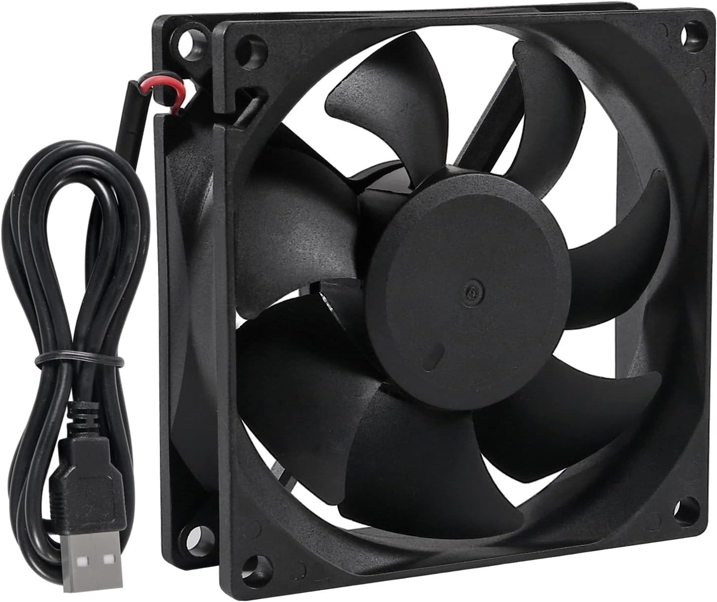 2PCS 80mm Brushless DC 5V USB Cooling Fans – Low Noise & High Performance
