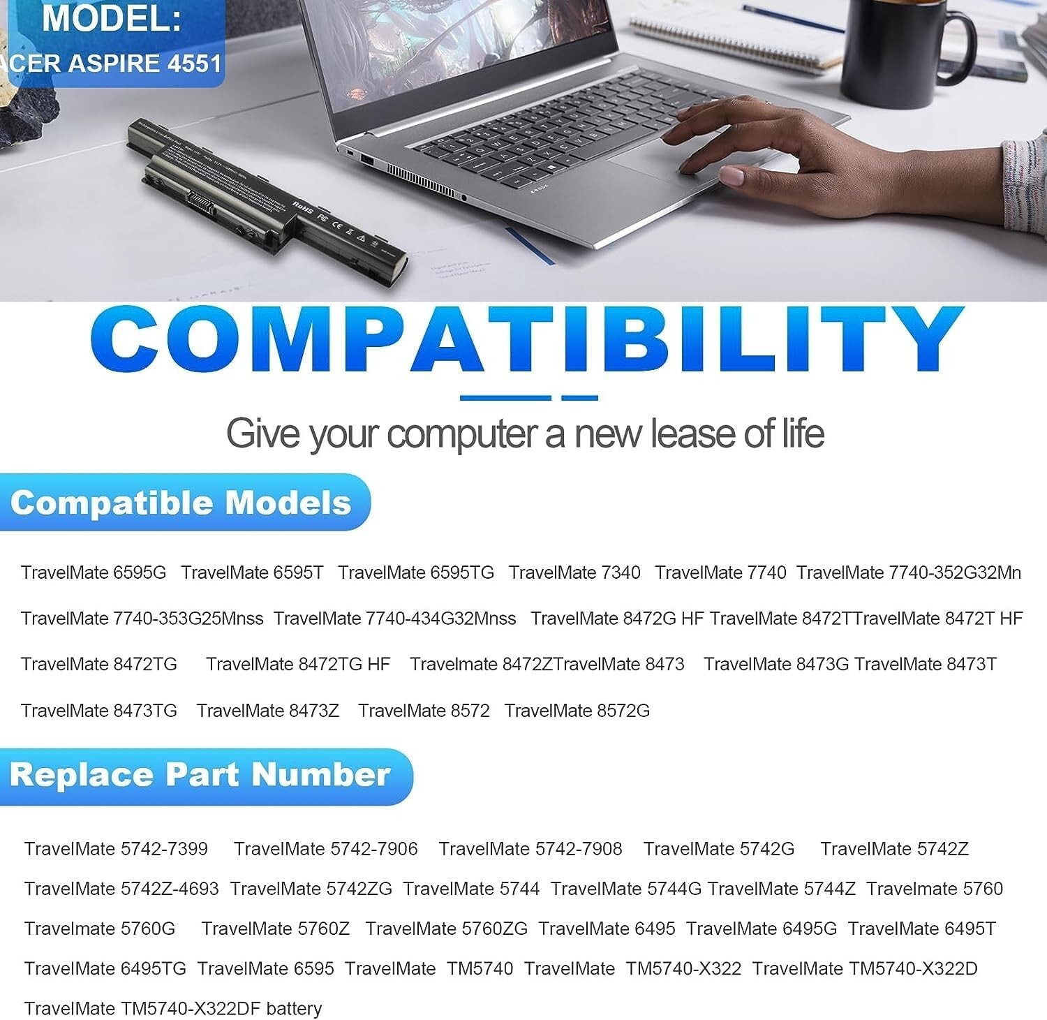 Reliable Battery Replacement for Acer Aspire & TravelMate – Money-Back Guarantee