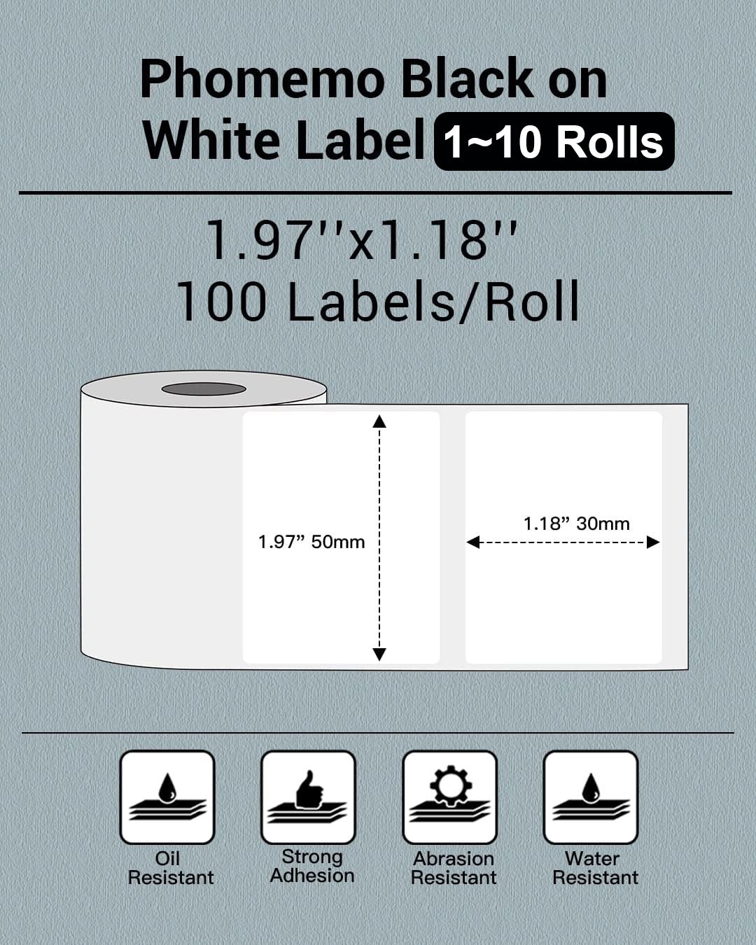 Sticker Paper Self-Adhesive Label for Phomemo M110 Bluetooth Pocket Printer lot