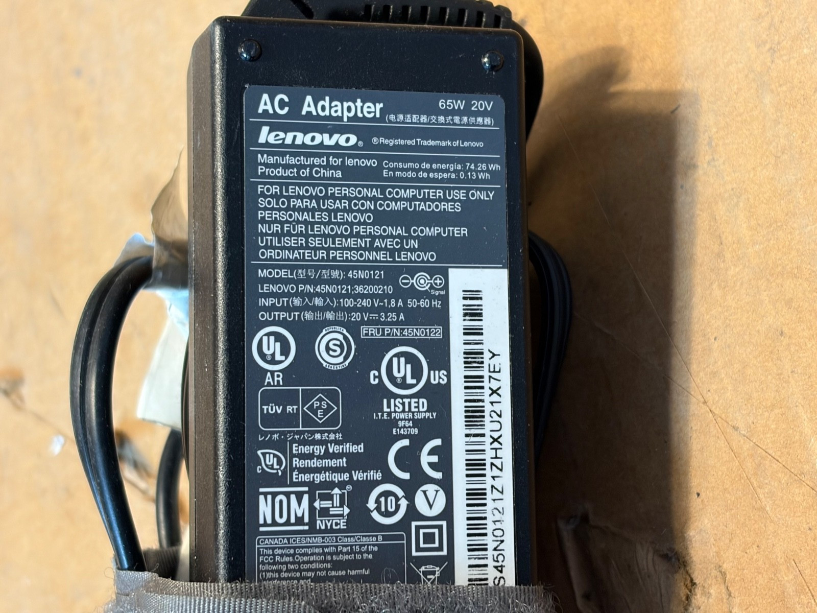 Lot OF 23 OEM Genuine Lenovo AC Power Adapter 65W 20V 3.25A