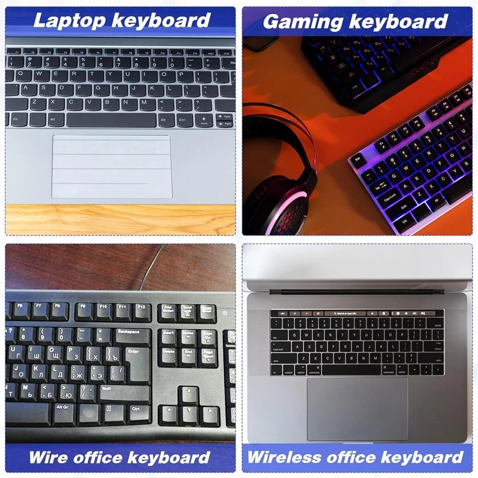 1x Universal English Keyboard Stickers Replacement Letters Computer Laptop PC