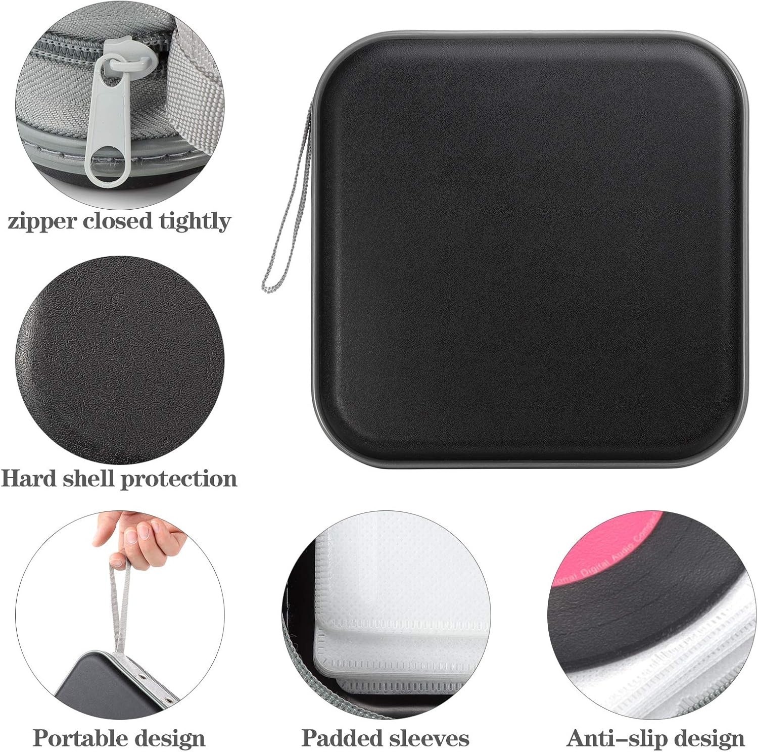 CD DVD Case Portable Holder Large Storage Disc Wallet Bag for Car Home Travel