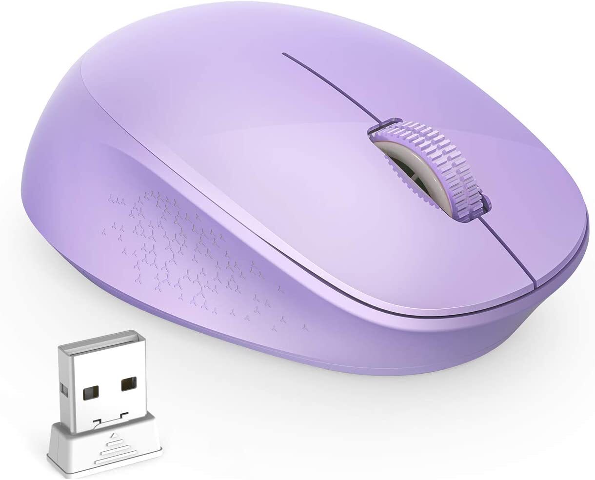Portable Wireless Mouse, 2.4GHz Silent with USB Receiver, Optical USB Mouse