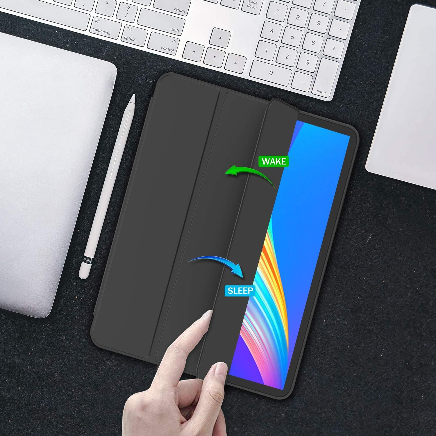 iPad Pro 12.9 Inch Case 2022/2021/2020 (6th/5th/4th Gen) with Pencil Holder