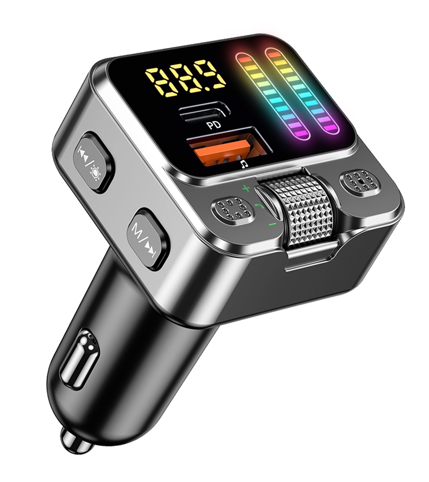 Bluetooth 5.3 Car Adapter with FM Transmitter 42W PD Fast Charging, Wireless…