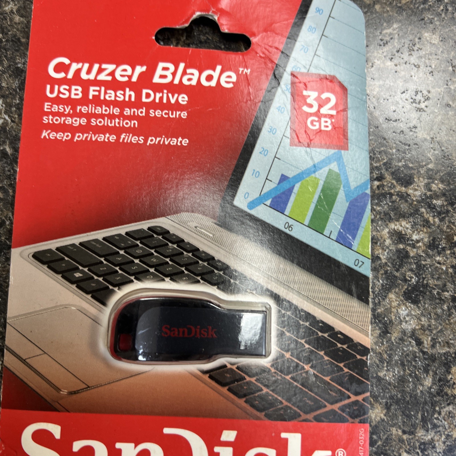 Cruzer Blade USB Flash Drive (SanDisk, 32 GB, 2018) Brand New/Sealed!