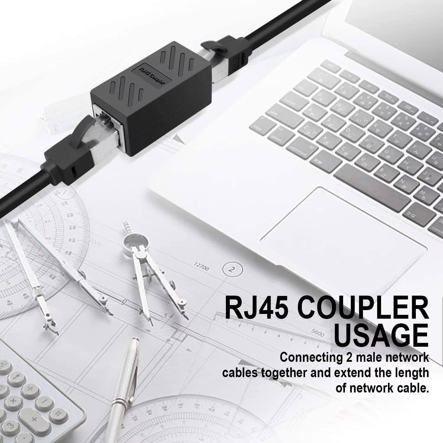 RJ45 Inline Coupler Cat7 Cat6 Cat5e Cat5 Ethernet LAN Network Cable Adapter Lot