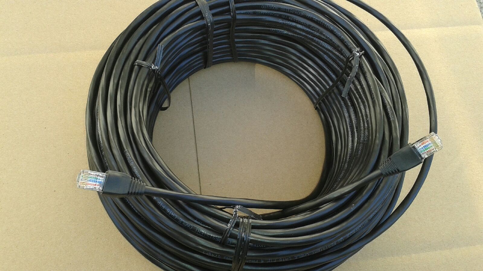 50ft CAT-6 SHIELDED Outdoor Indoor Ethernet Cable UV Direct bury RJ45 Cable