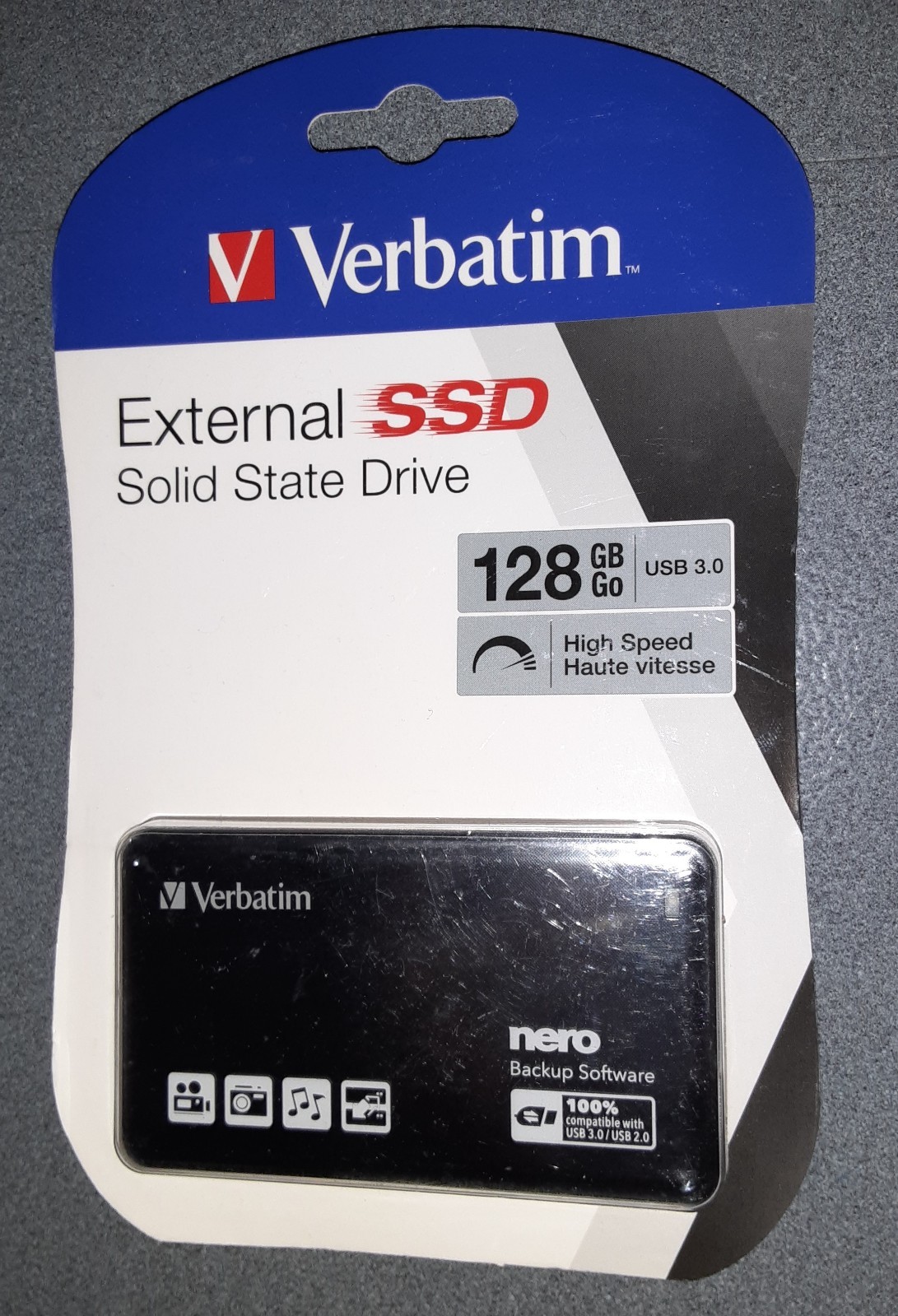 Verbatim External SSD Solid State Drive 128GB USB 3.0 – #47622 1712 – Brand New