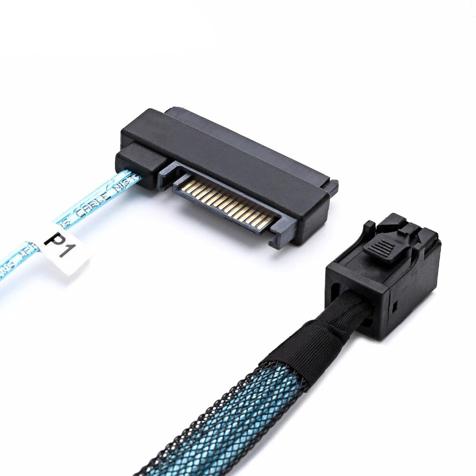 Mini SAS HDD SFF-8643 to 4 SFF-8482 Connector with Power Port Hard Drive 1M