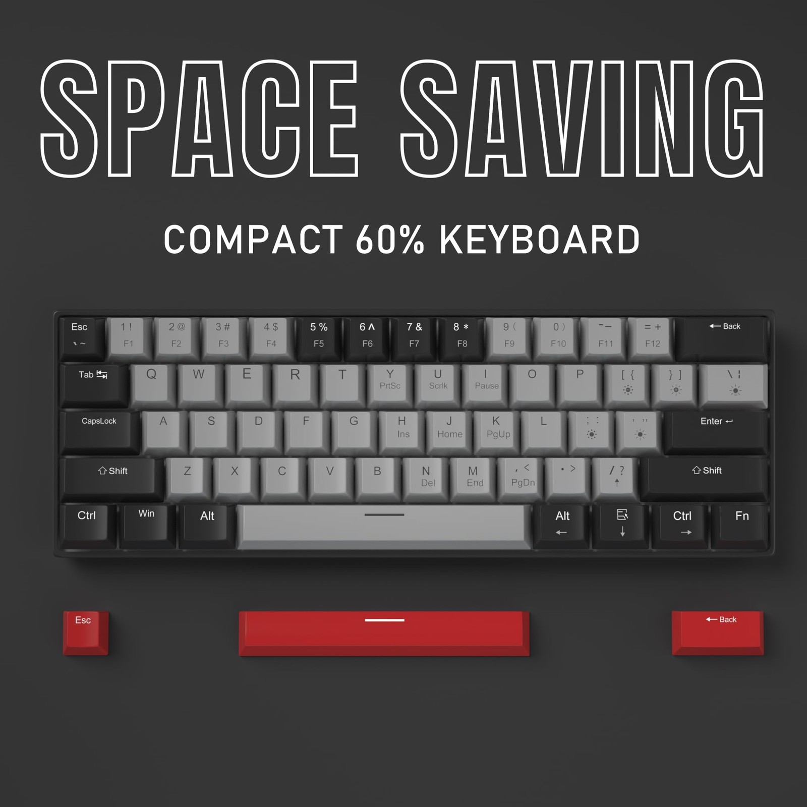 60% Mechanical Gaming Keyboard,Mixed Color Keycaps Gaming Keyboard with Click…
