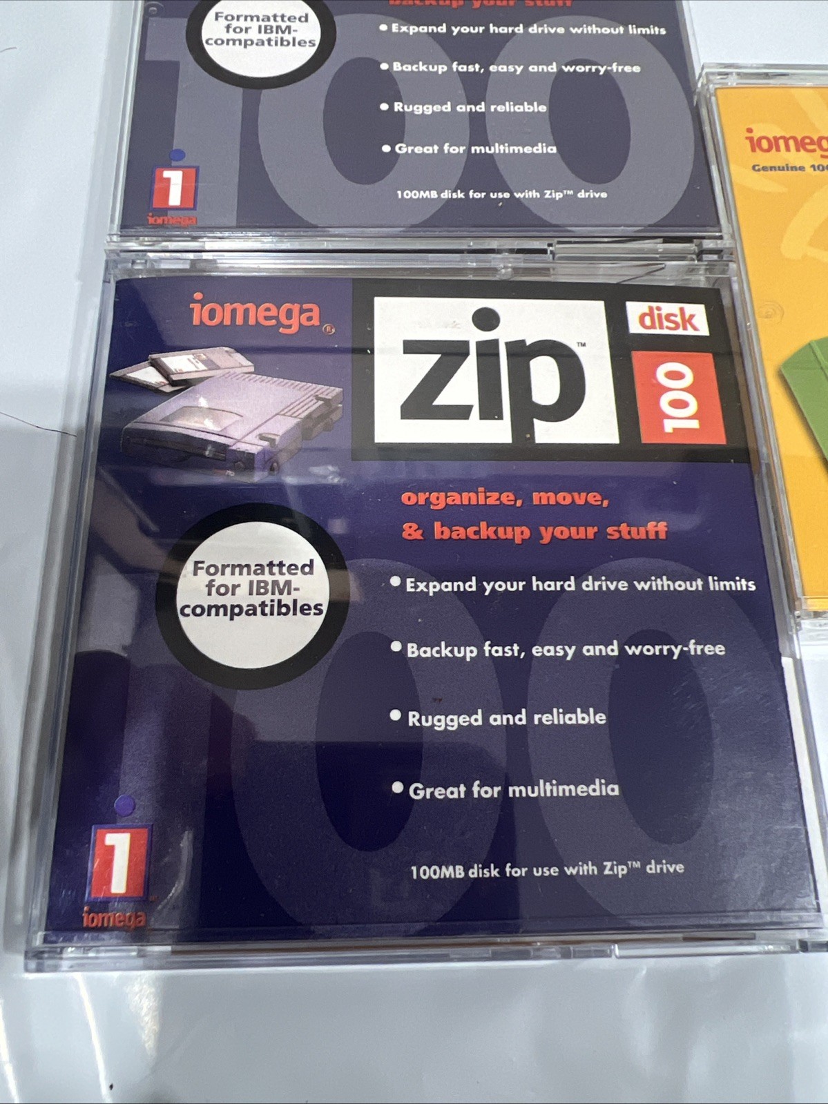 Lot of 5 iomega Zip Disk 100 USED 100MB Storage Capacity Blank Mac Or PC Format