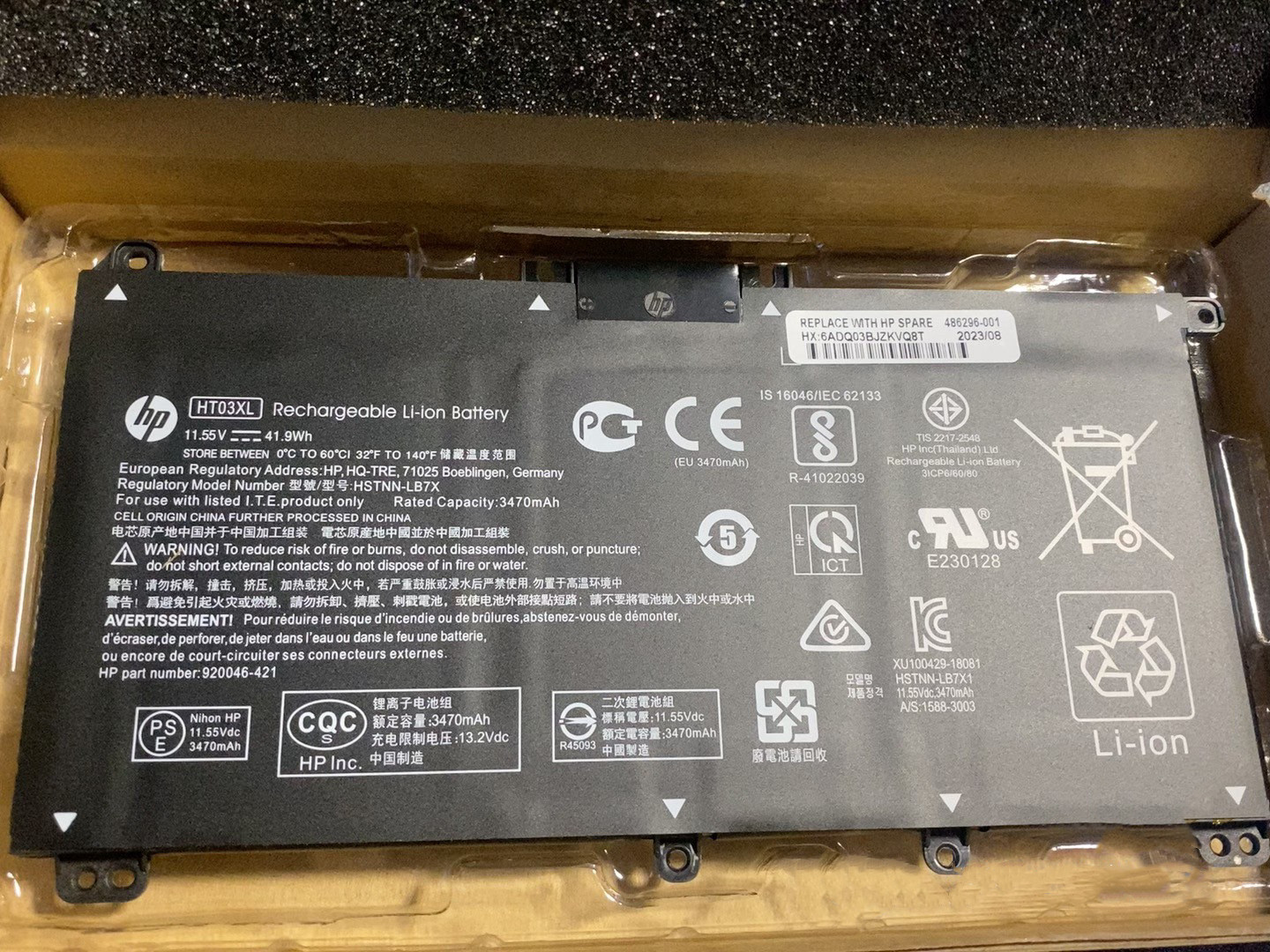 Genuine 41.9WH HT03XL Battery for HP Pavilion L11421-2C2 L11119-855 15-CS 15-DA