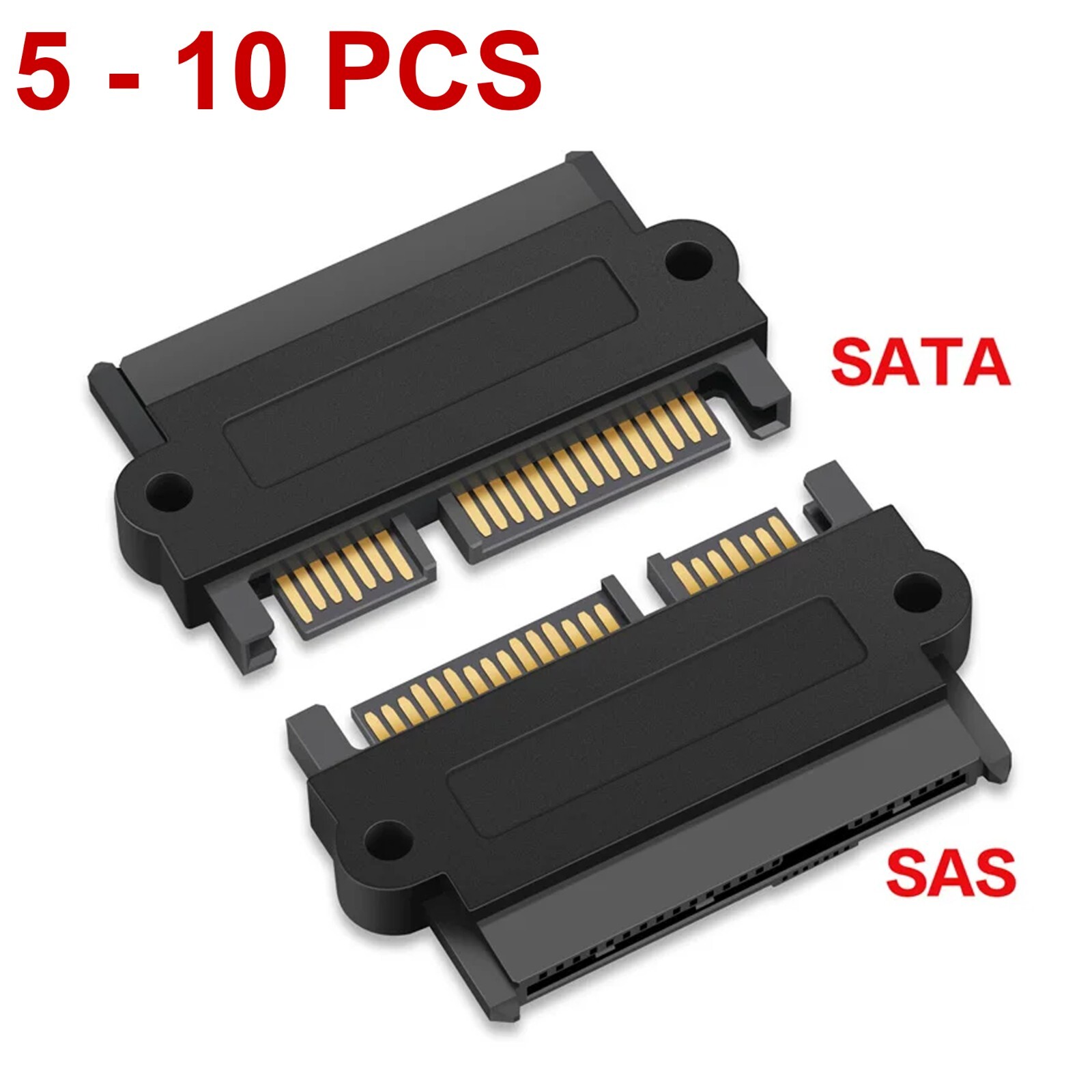 5-10x SAS To SATA 22 Pin Male Converter HDD Hard Disk Adapter SFF-8482