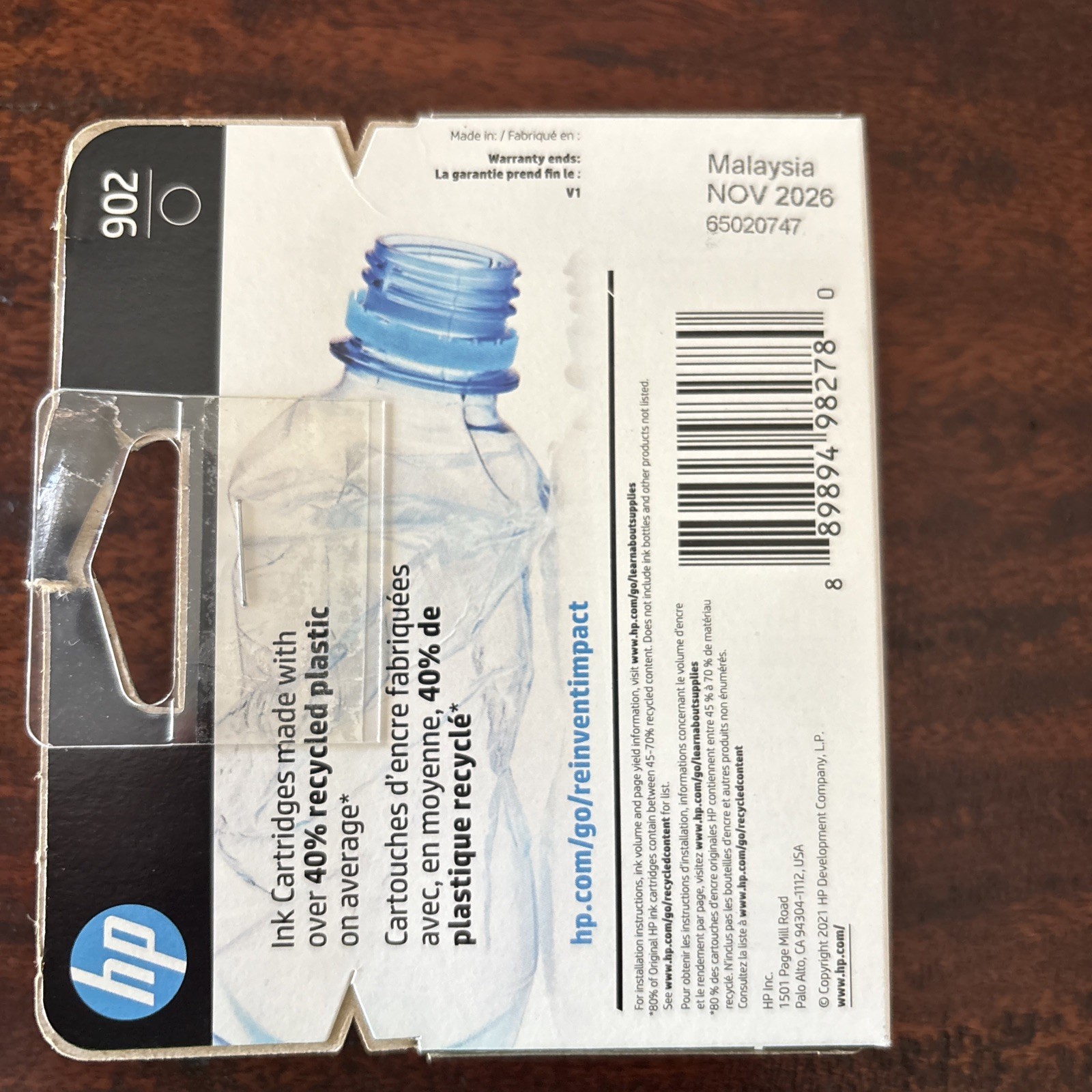HP 902 Black Ink Cartridge. EXP 01/27. New Sealed Genuine product.