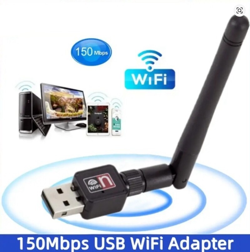 USB WiFi Adapter 150Mbps Wireless Network Card with 2dBi Antenna for PC Laptop