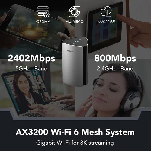 Reyee RG-R6 Home Mesh WiFi System, AX3200 Smart WiFi 6 Router R6 1-Pack),