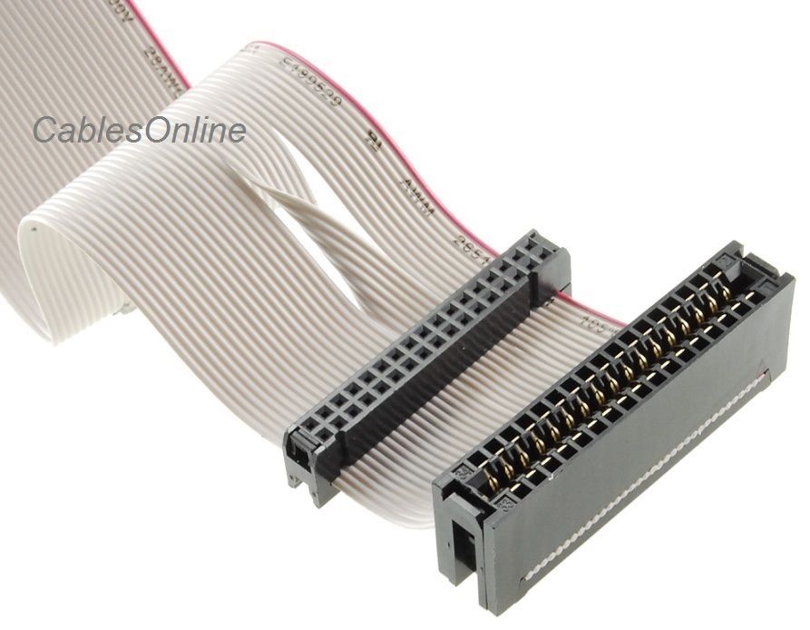 24″ Universal 34-Pin Floppy Drive Ribbon Cable for 3.5″ and/or 5.25″ Drives