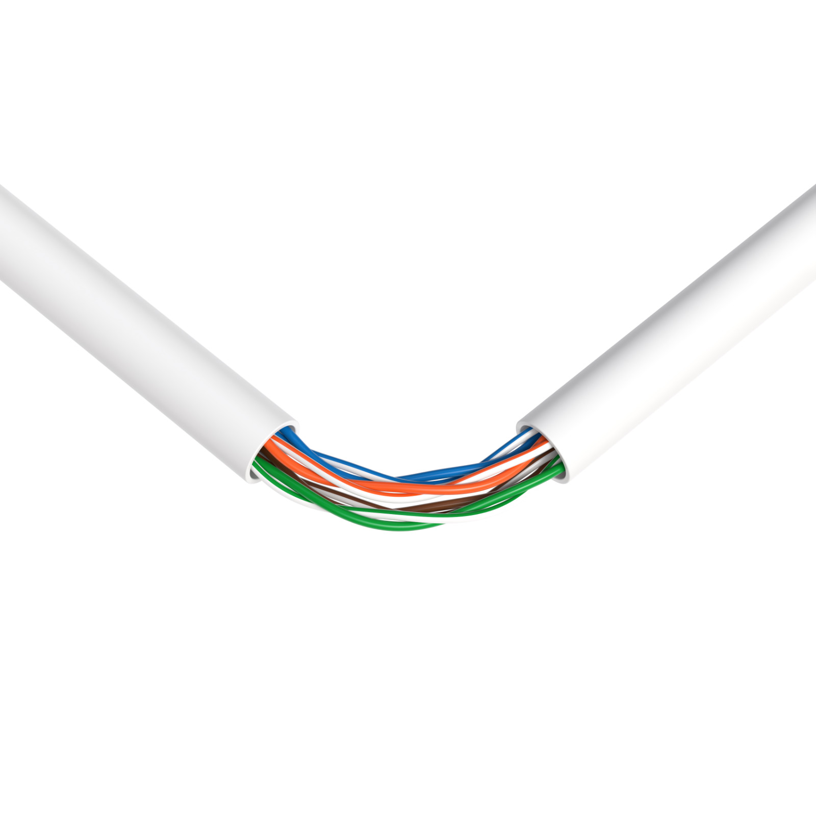 500ft CAT5e UTP Solid Ethernet Network LAN Cable 24AWG Pull Box Bulk Wire White
