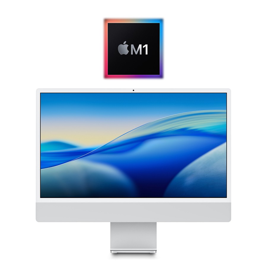 2021 Apple M1 iMac 24″ 3.20GHz/16GB/1TB SSD (Silver) A2438 – w/1 Year Warranty