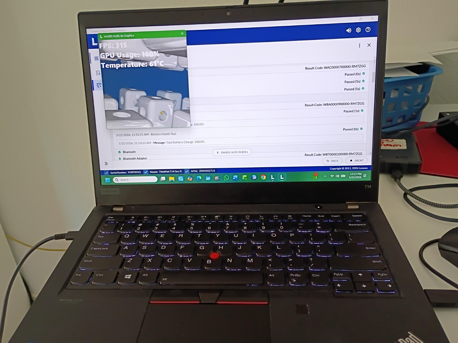 Lenovo ThinkPad T14 Gen2i Intel i5-1145G7 16GB 500GB Win 11 Pro. Please read!